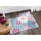 Homeroots 2 x 3 ft. Gray & Pink Tropical Flower Scatter Area Rug 385421 - alternate 2